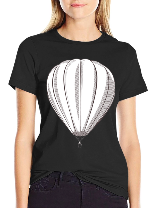 Hot Air Balloon Graphic Tee - Black