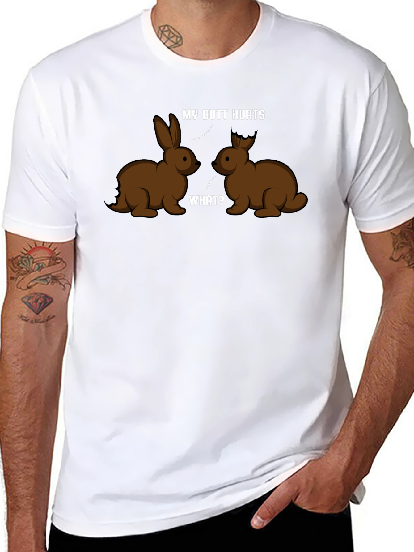 Funny My Butt Hurts Bunny T-Shirt