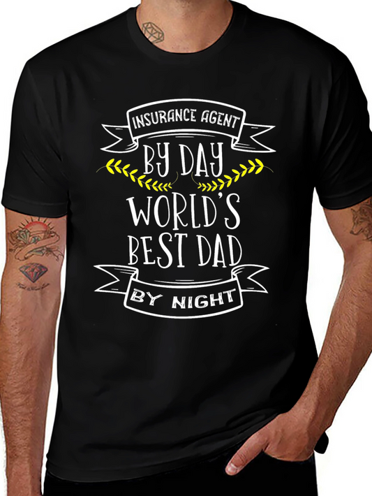 Insurance Agent Dad Black T-Shirt