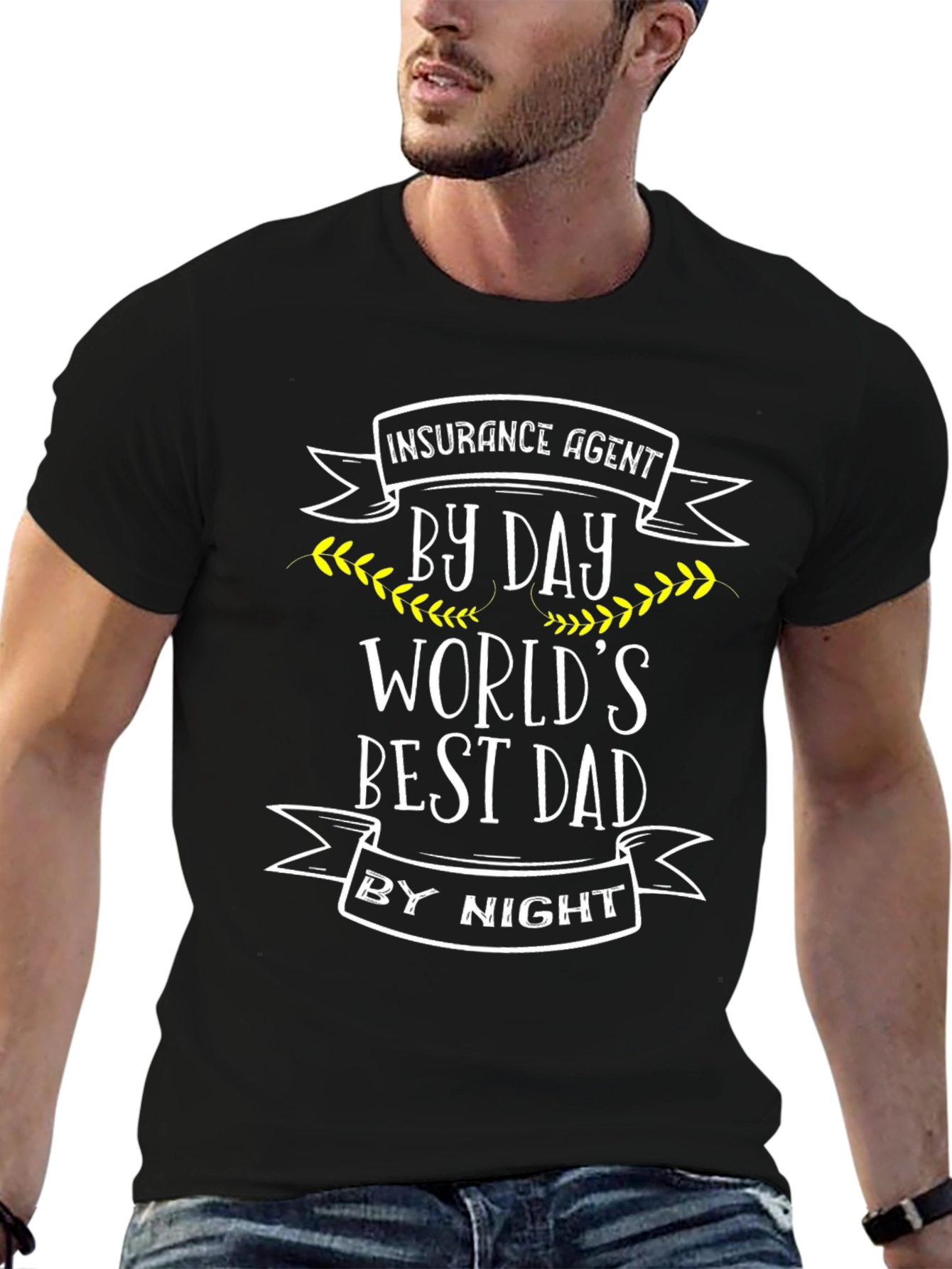 Insurance Agent Dad Black T-Shirt