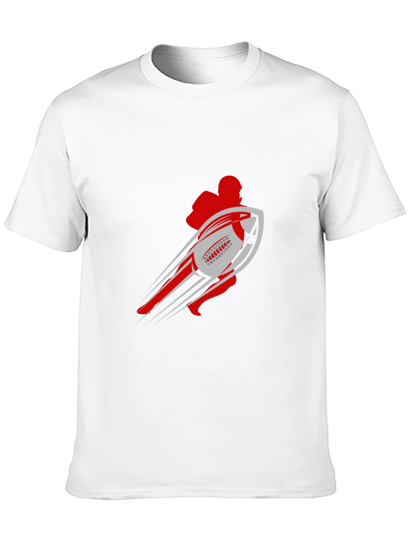 Football Player Graphic T-Shirt - Black