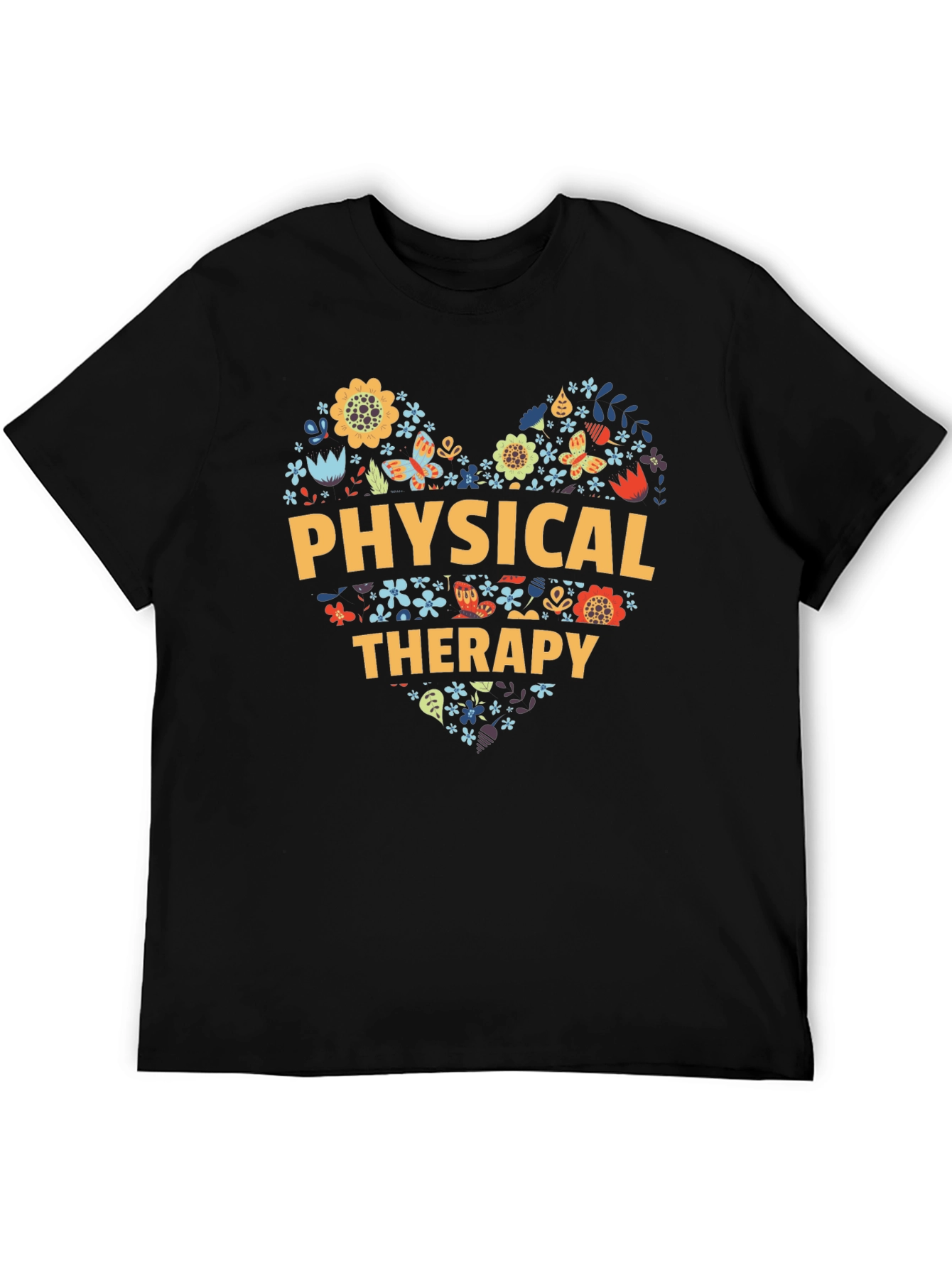 Physical Therapy Heart Floral T-Shirt