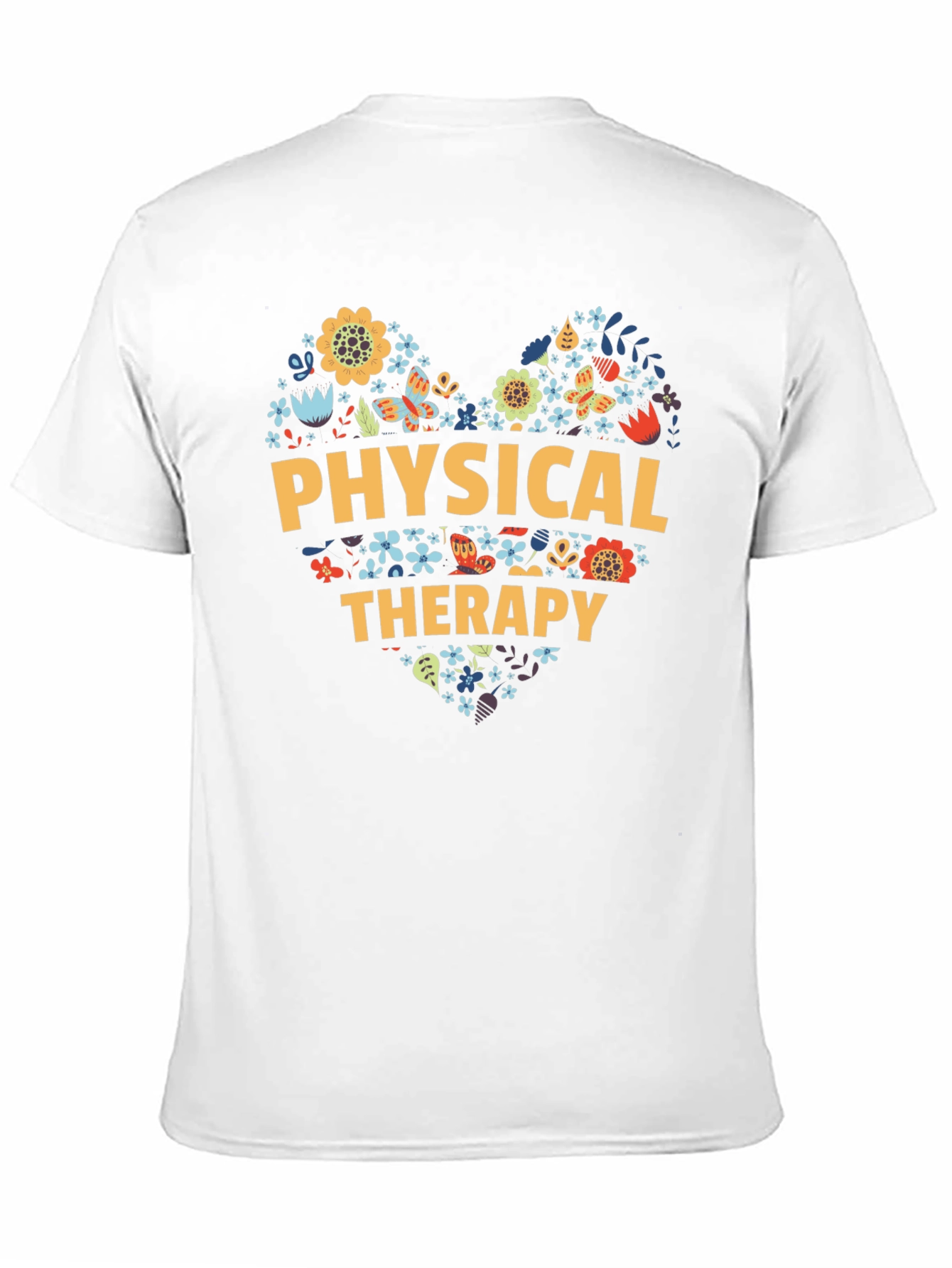 Physical Therapy Heart Floral T-Shirt