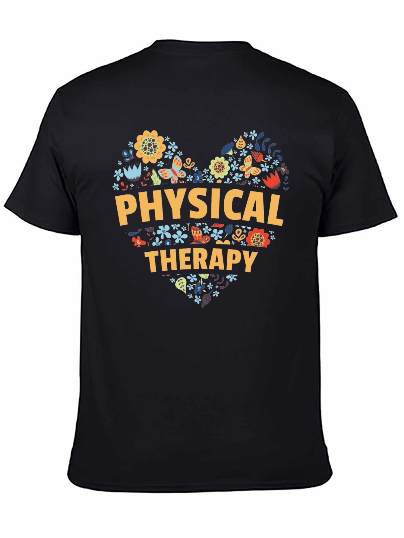 Physical Therapy Heart Floral T-Shirt