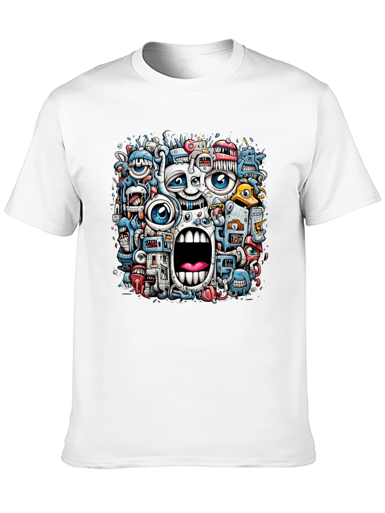 Funky Doodle Art Black T-Shirt