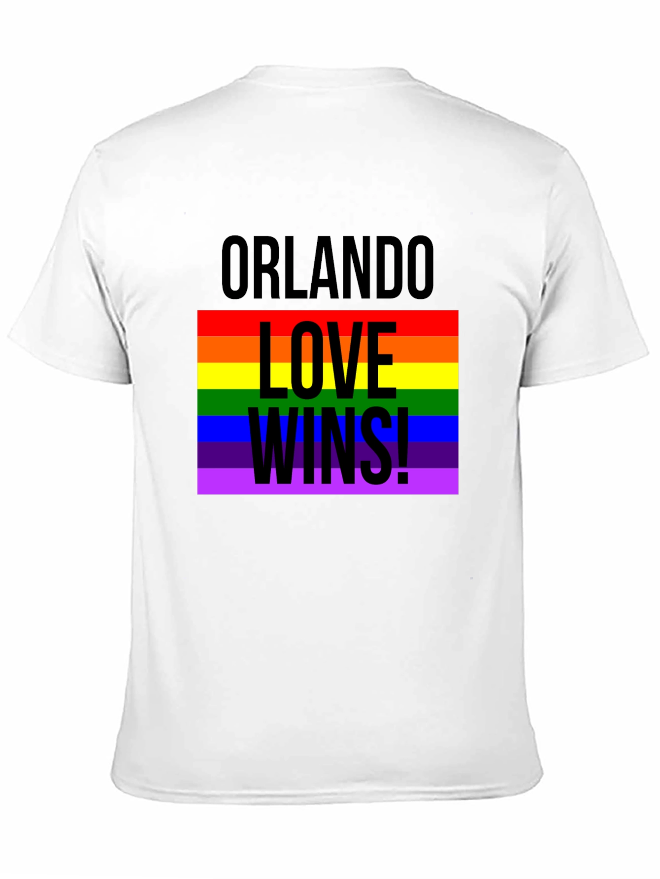 Orlando Love Wins! Black Graphic T-Shirt