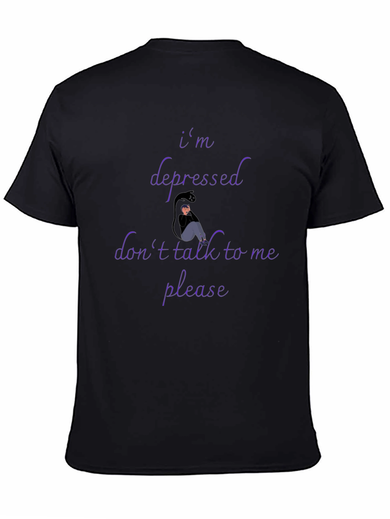 Im Depressed Graphic Tee - Unisex Black T-Shirt