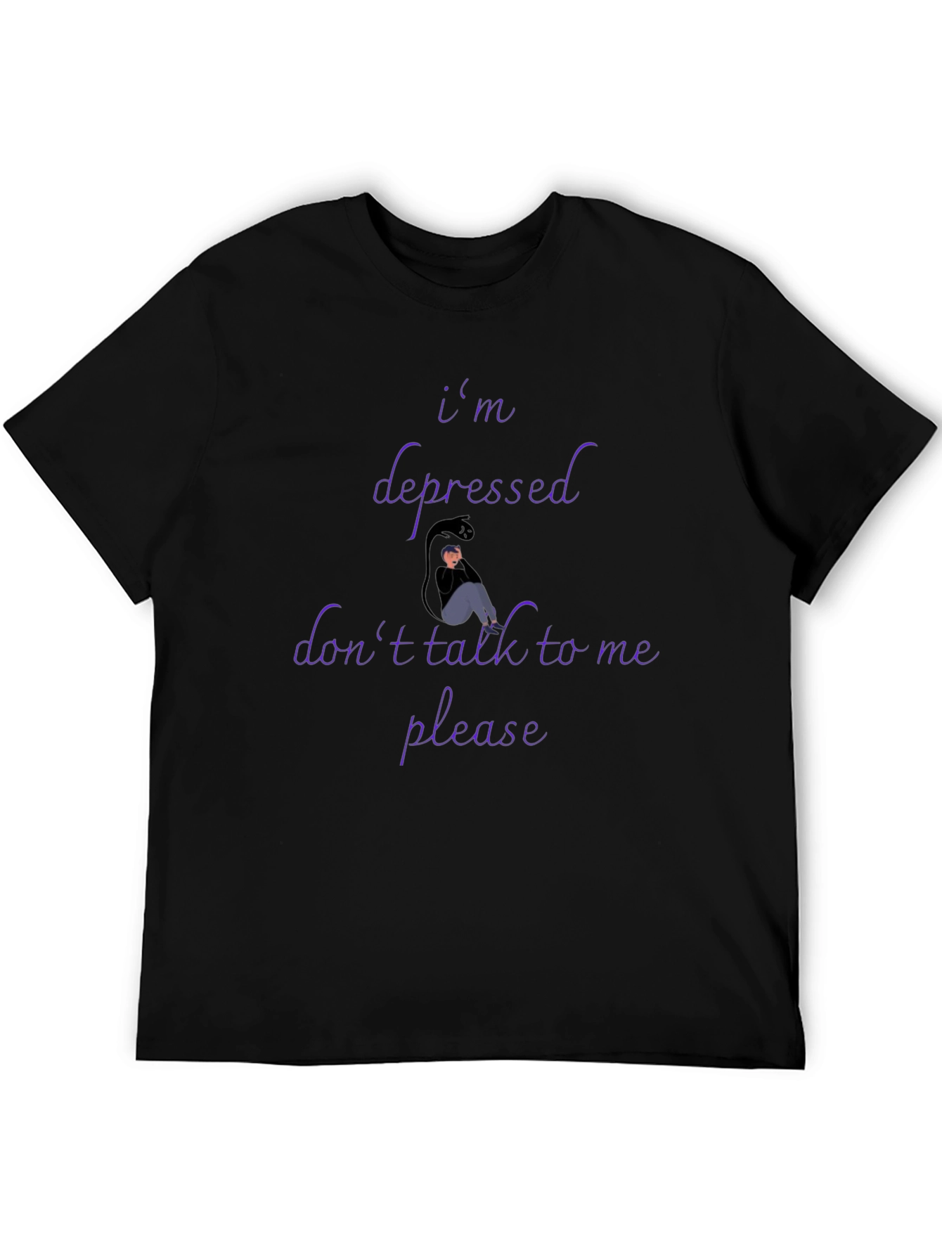 Im Depressed Graphic Tee - Unisex Black T-Shirt
