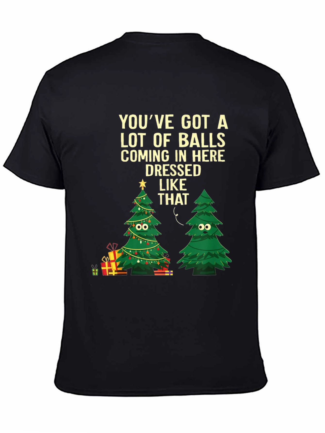 Humorous Christmas Tree Graphic Tee