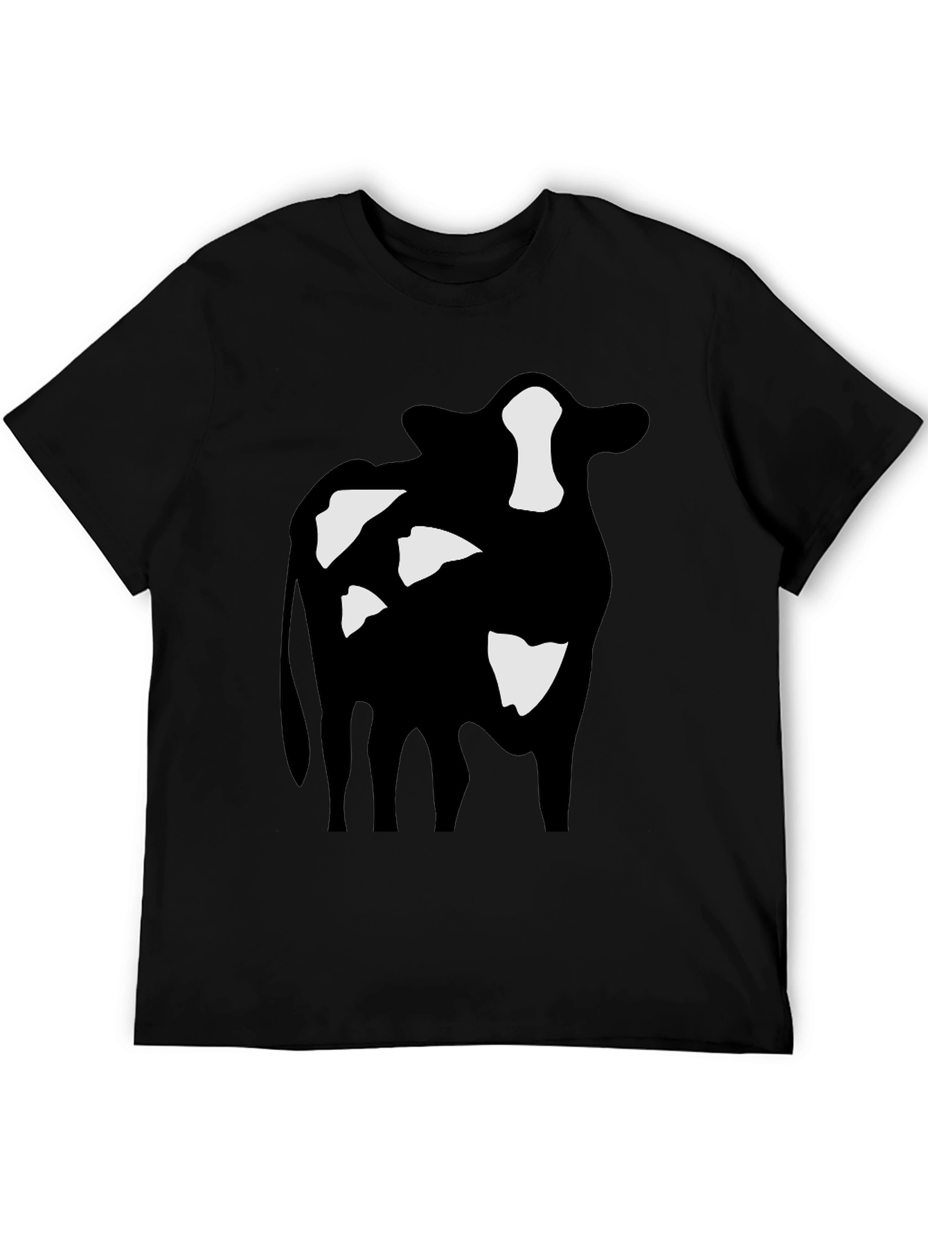Cow Print Black T-Shirt