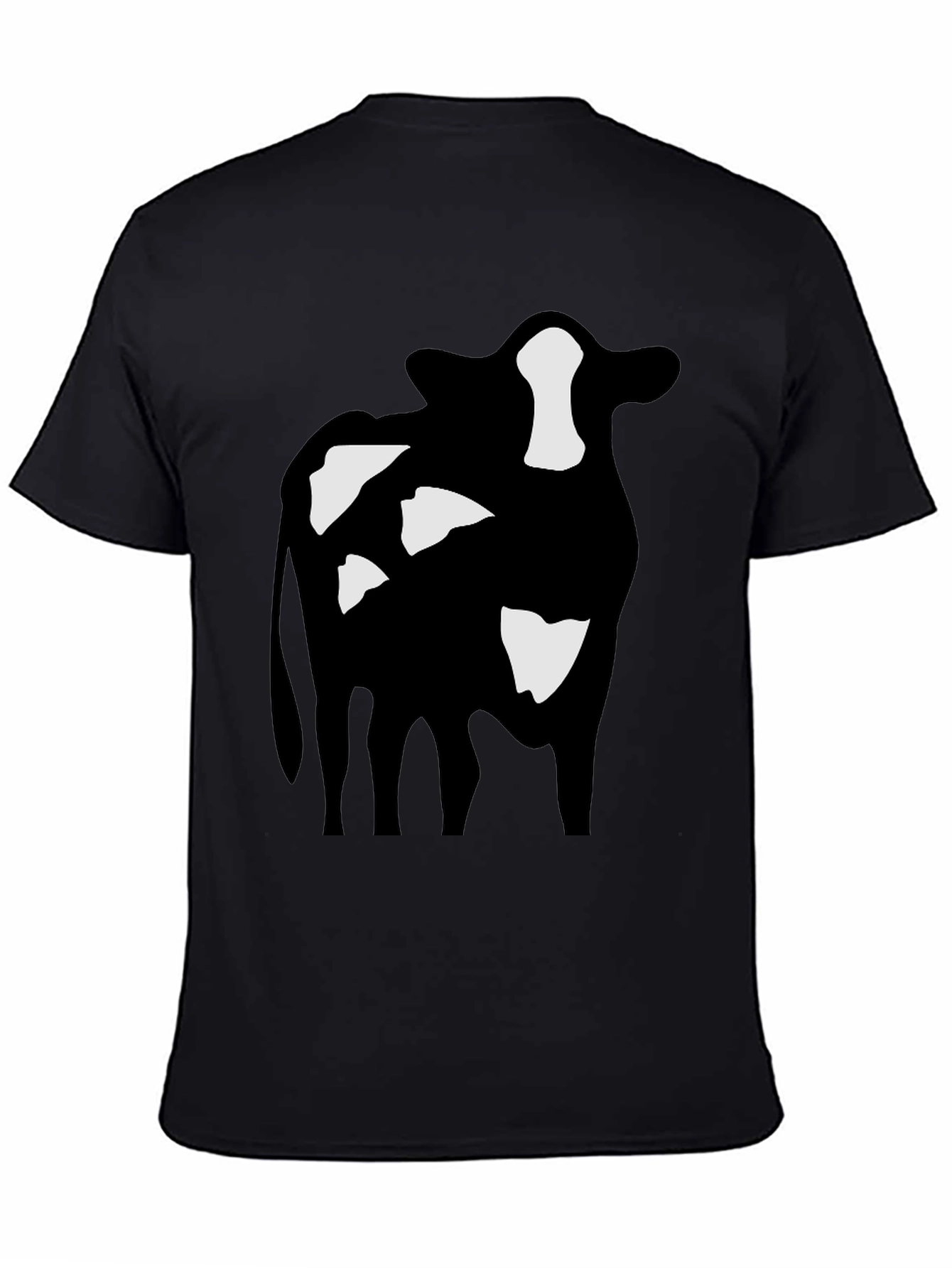 Cow Print Black T-Shirt