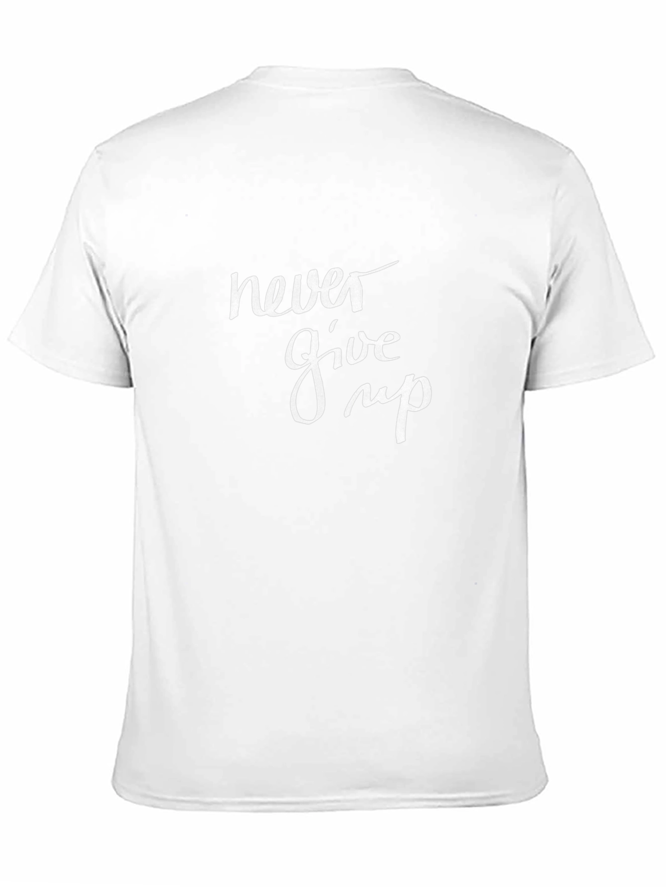 Never Give Up Graphic Tee - Inspirational Black T-Shirt