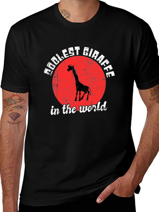 Coolest Giraffe in the World Black T-Shirt