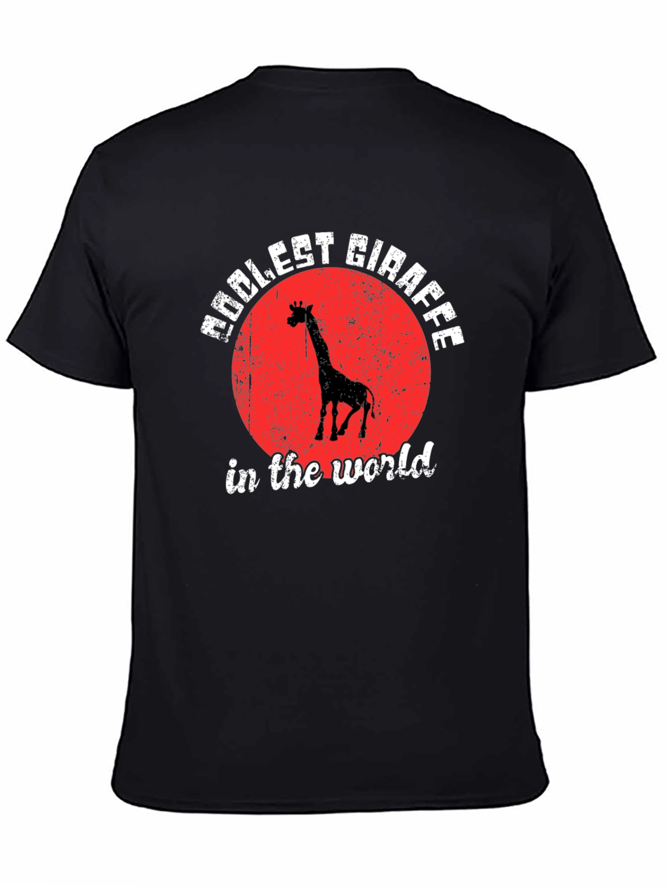 Coolest Giraffe in the World Black T-Shirt