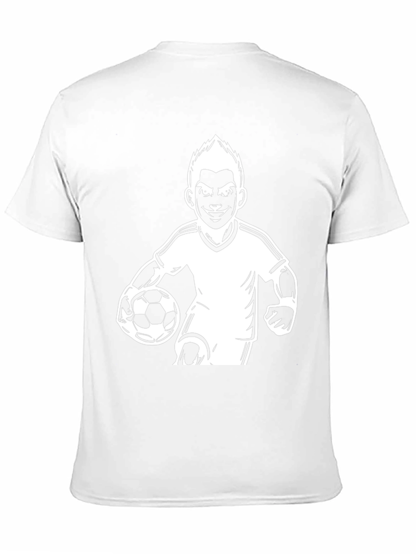 Mens Black Soccer Player Graphic T-Shirt