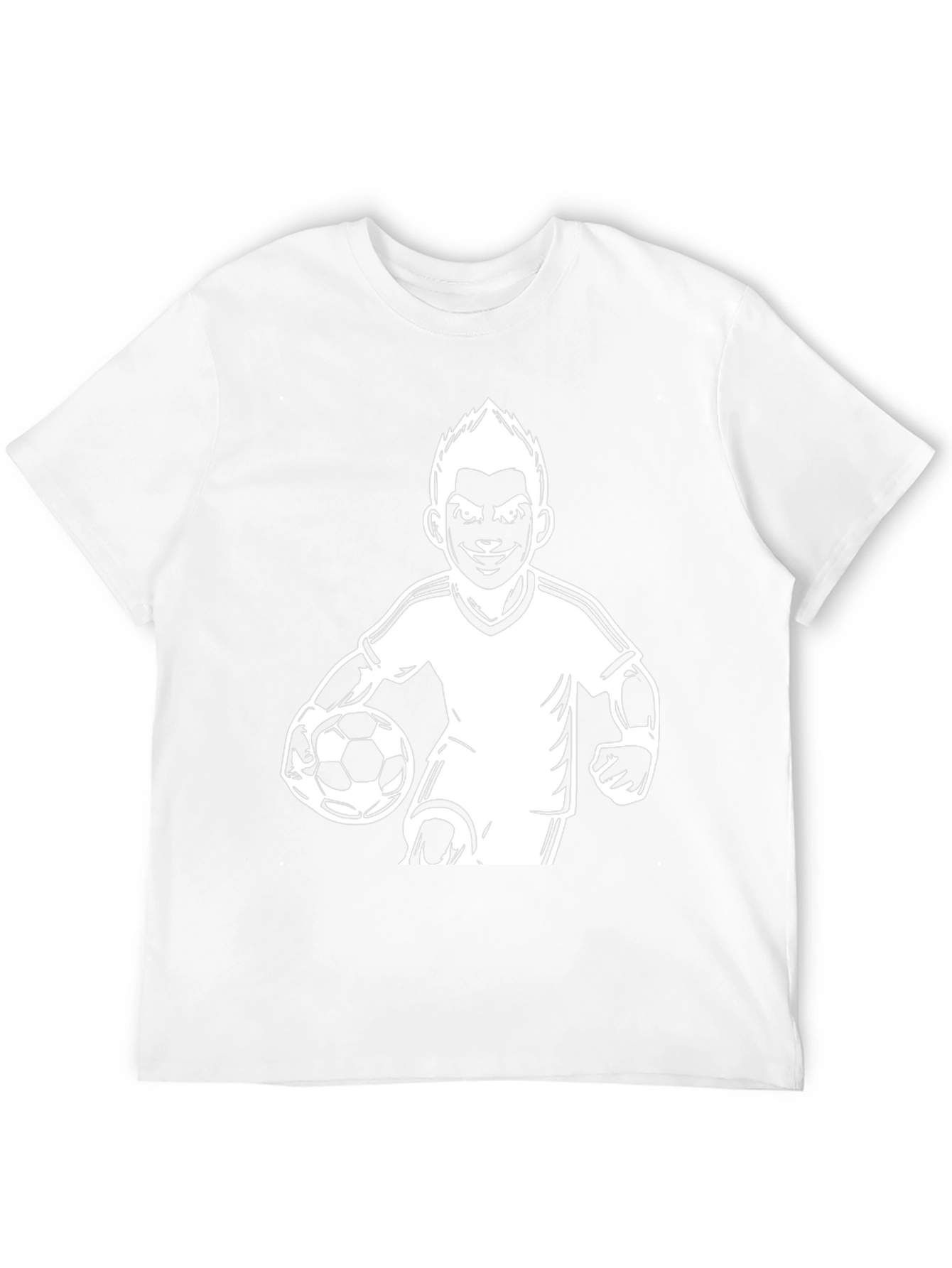 Mens Black Soccer Player Graphic T-Shirt