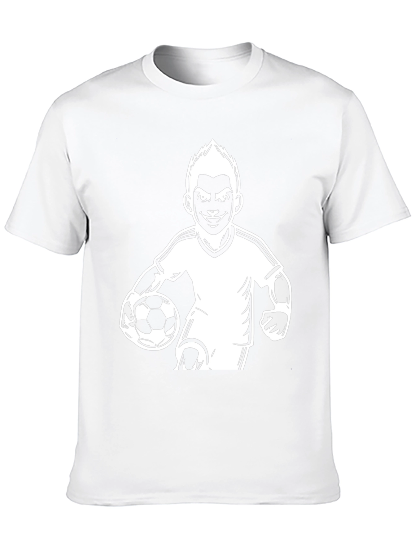 Mens Black Soccer Player Graphic T-Shirt