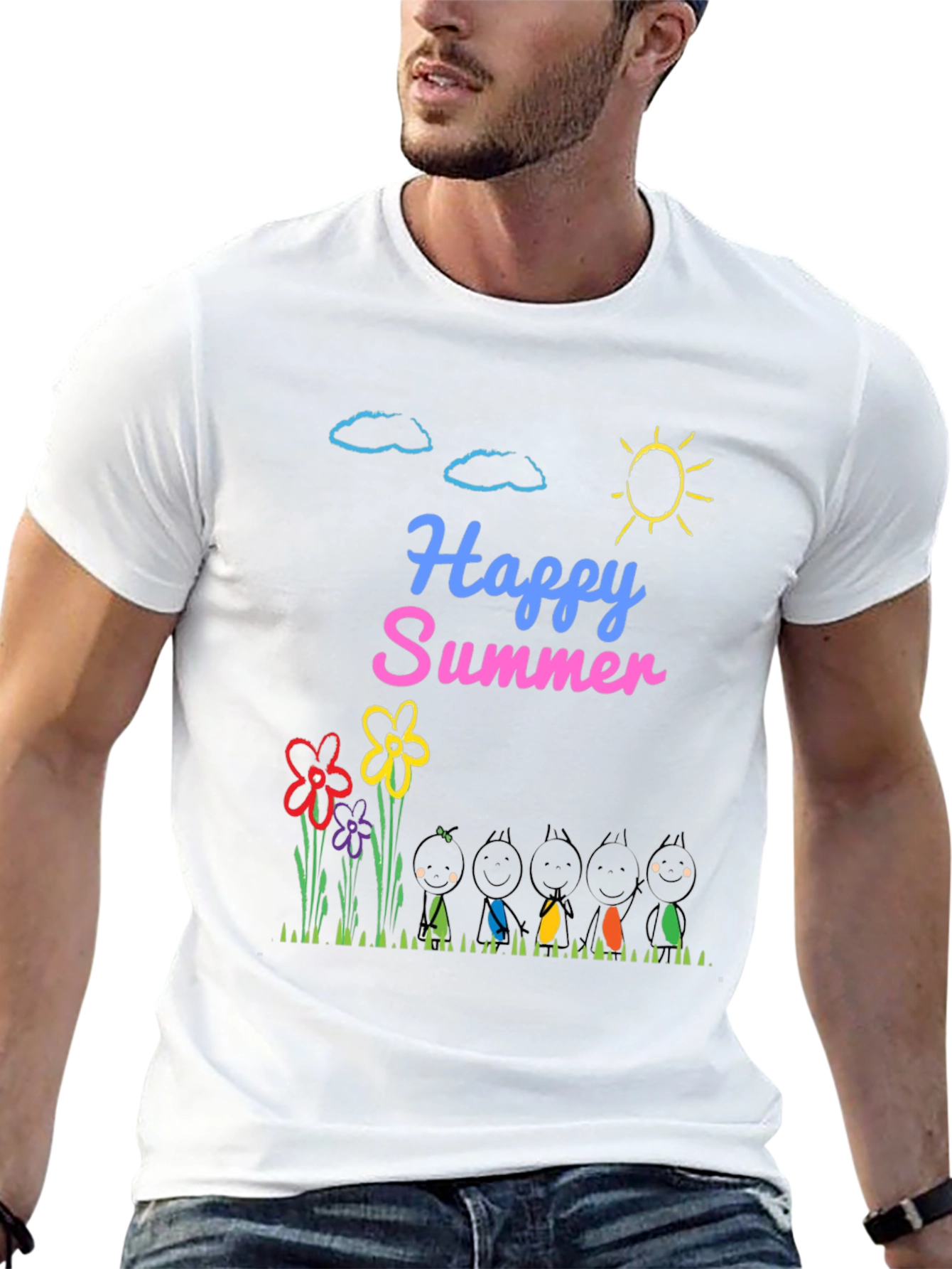 Happy Summer Graphic T-Shirt