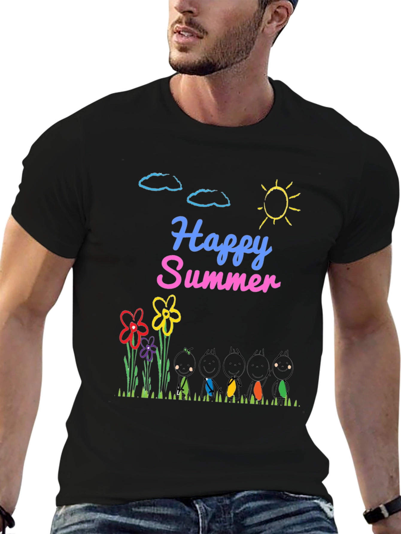 Happy Summer Graphic T-Shirt