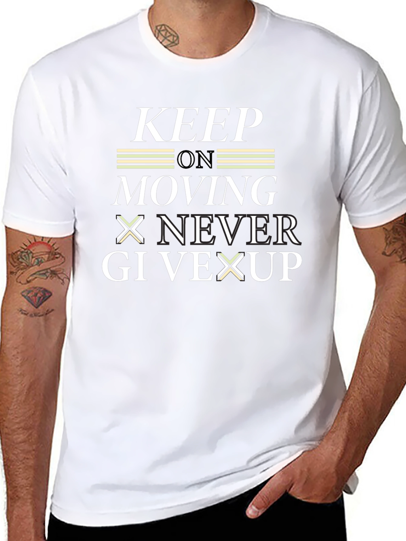 Keep On Moving Graphic Print T-Shirt