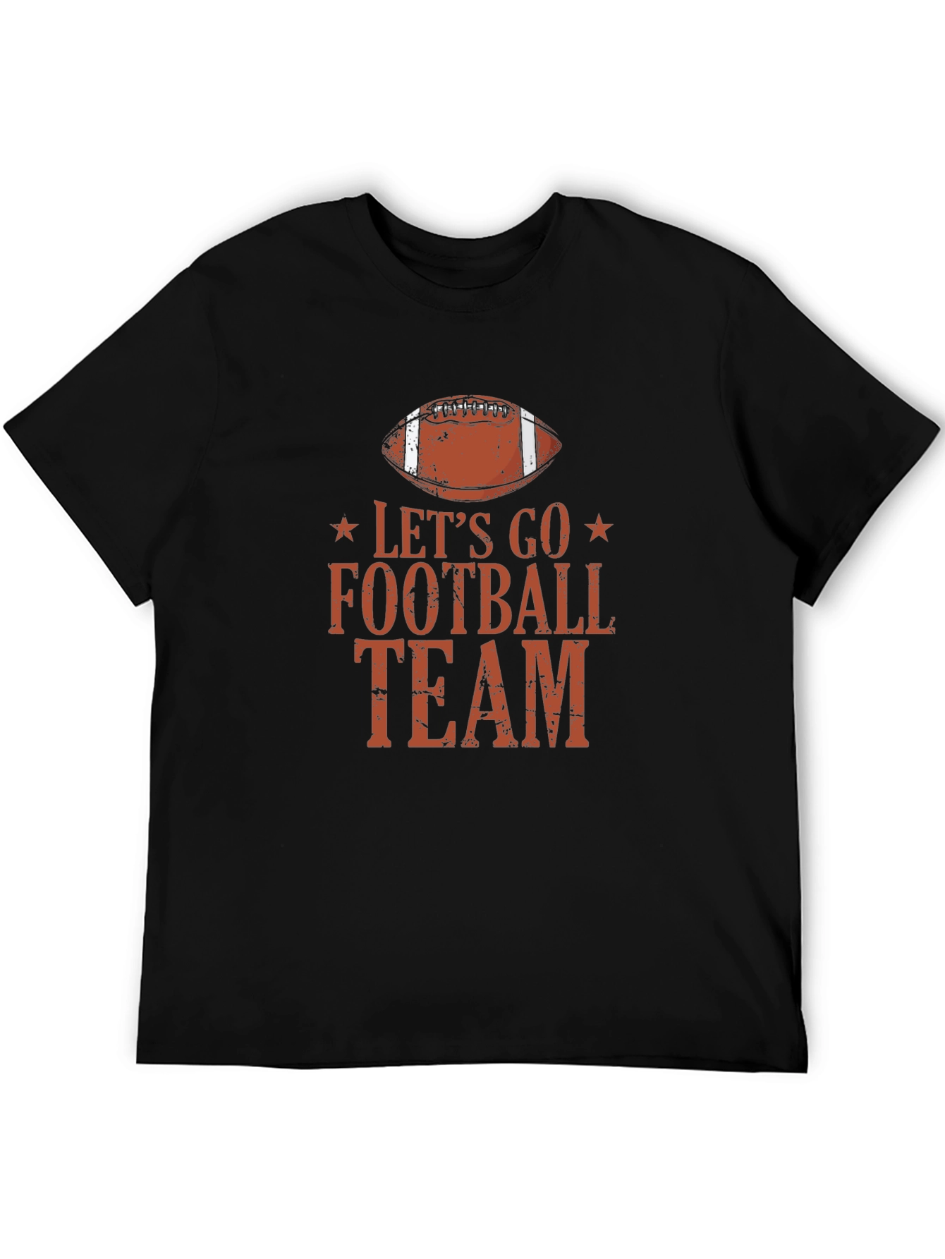 Lets Go Football Team Graphic T-Shirt