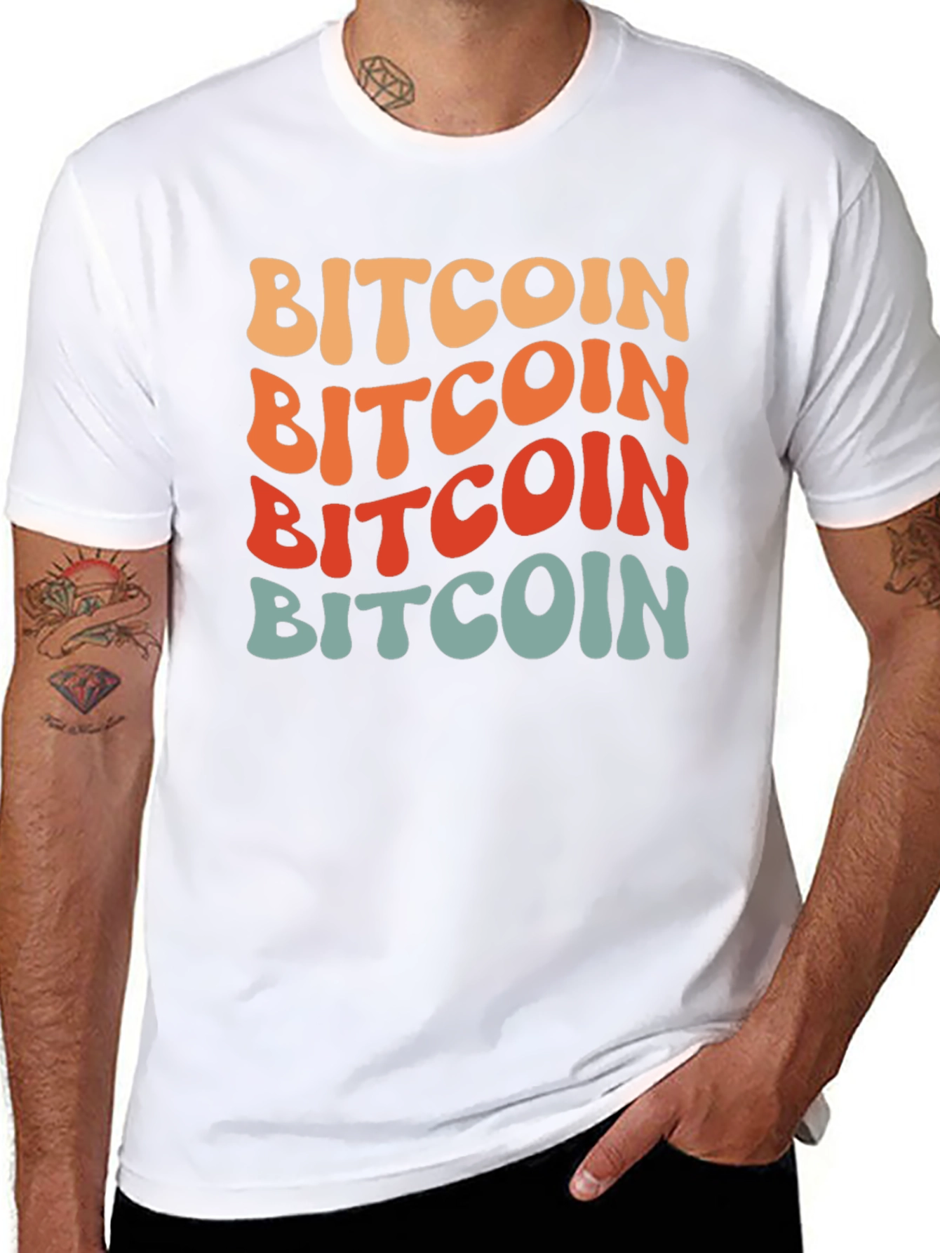 Retro Bitcoin T-Shirt - Stack Crypto Tee