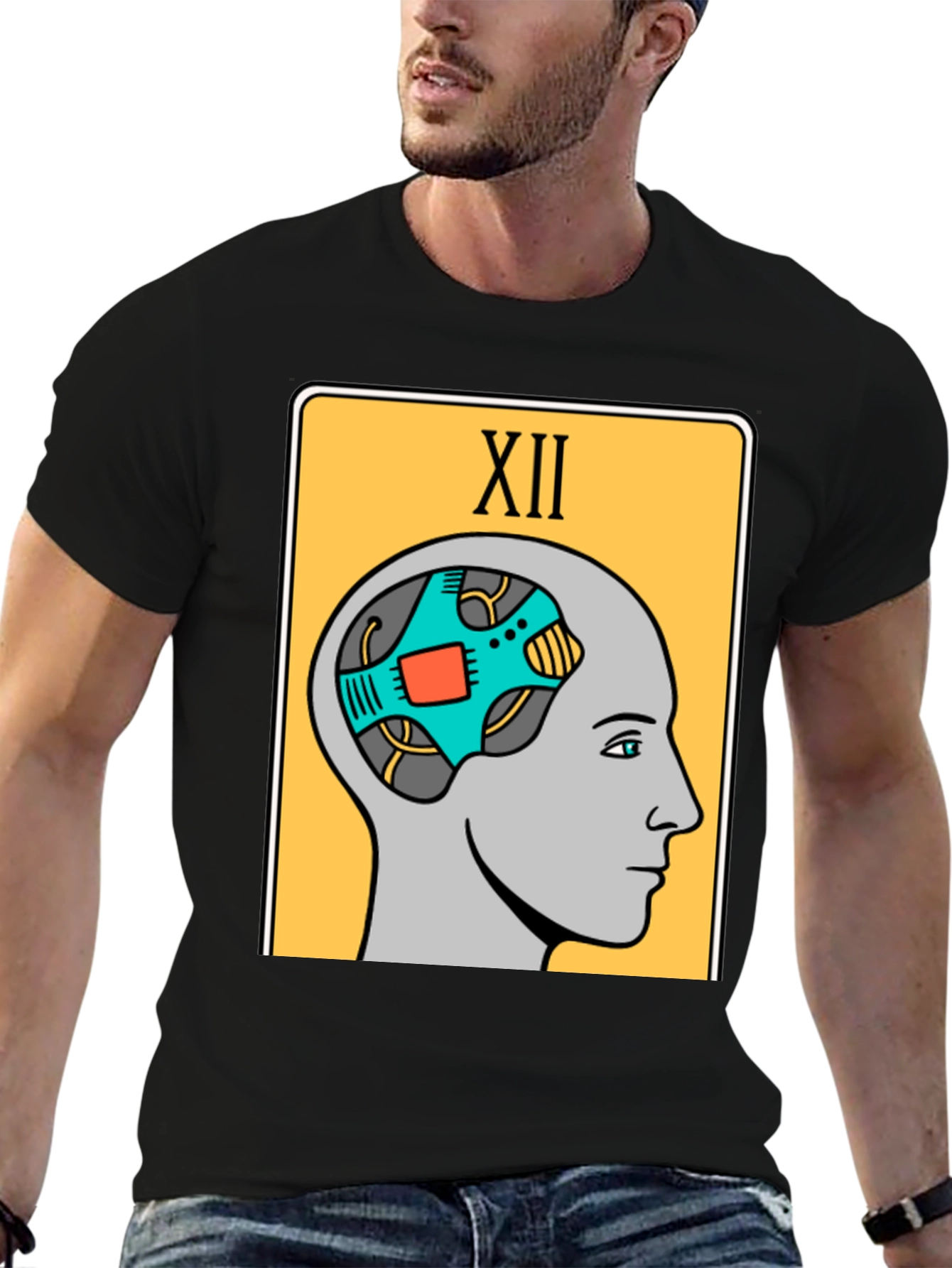 Robotic Mind Tarot Card Graphic T-Shirt