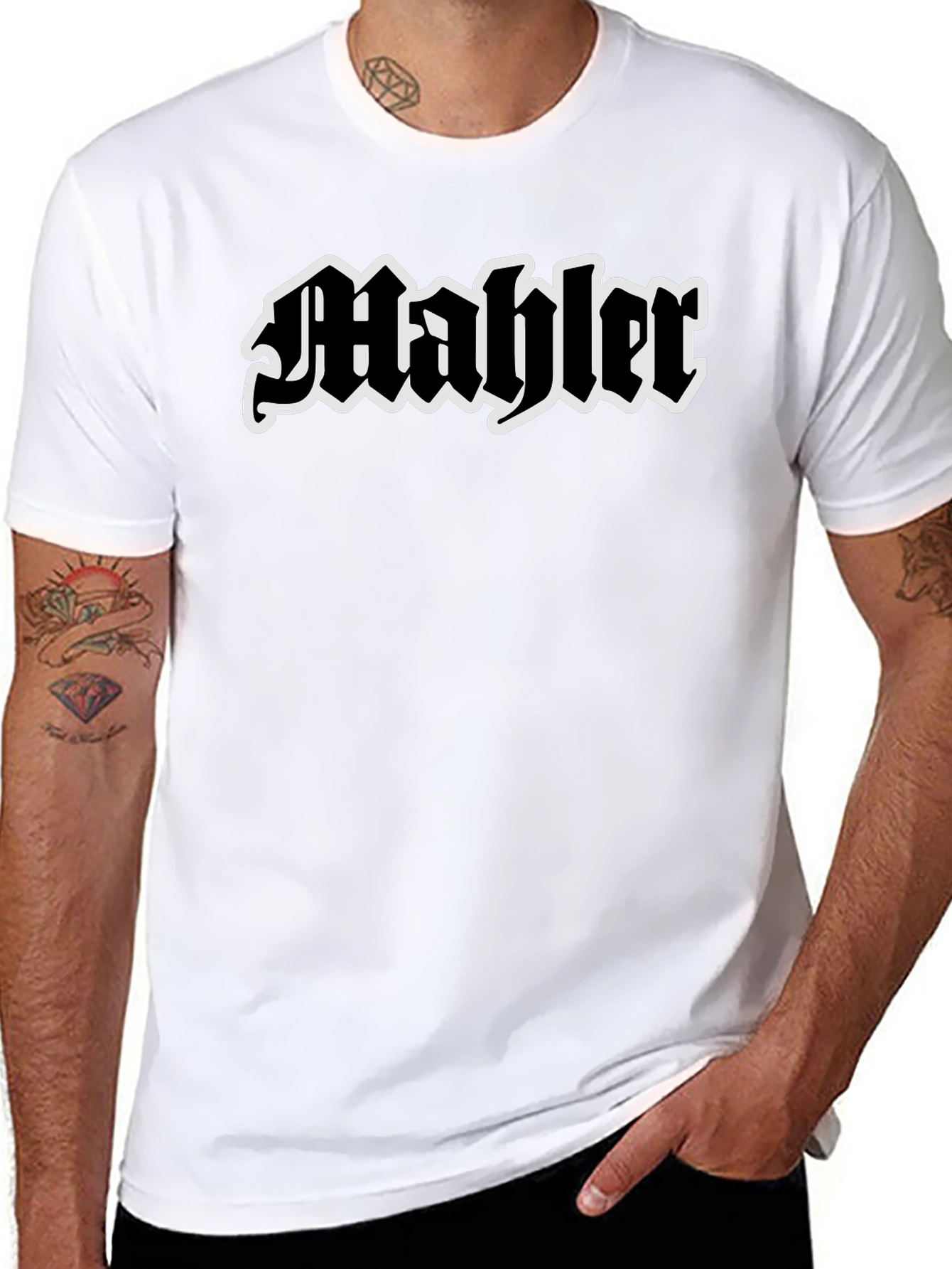 Mahler Graphic Tee - Bold Black Cotton T-Shirt