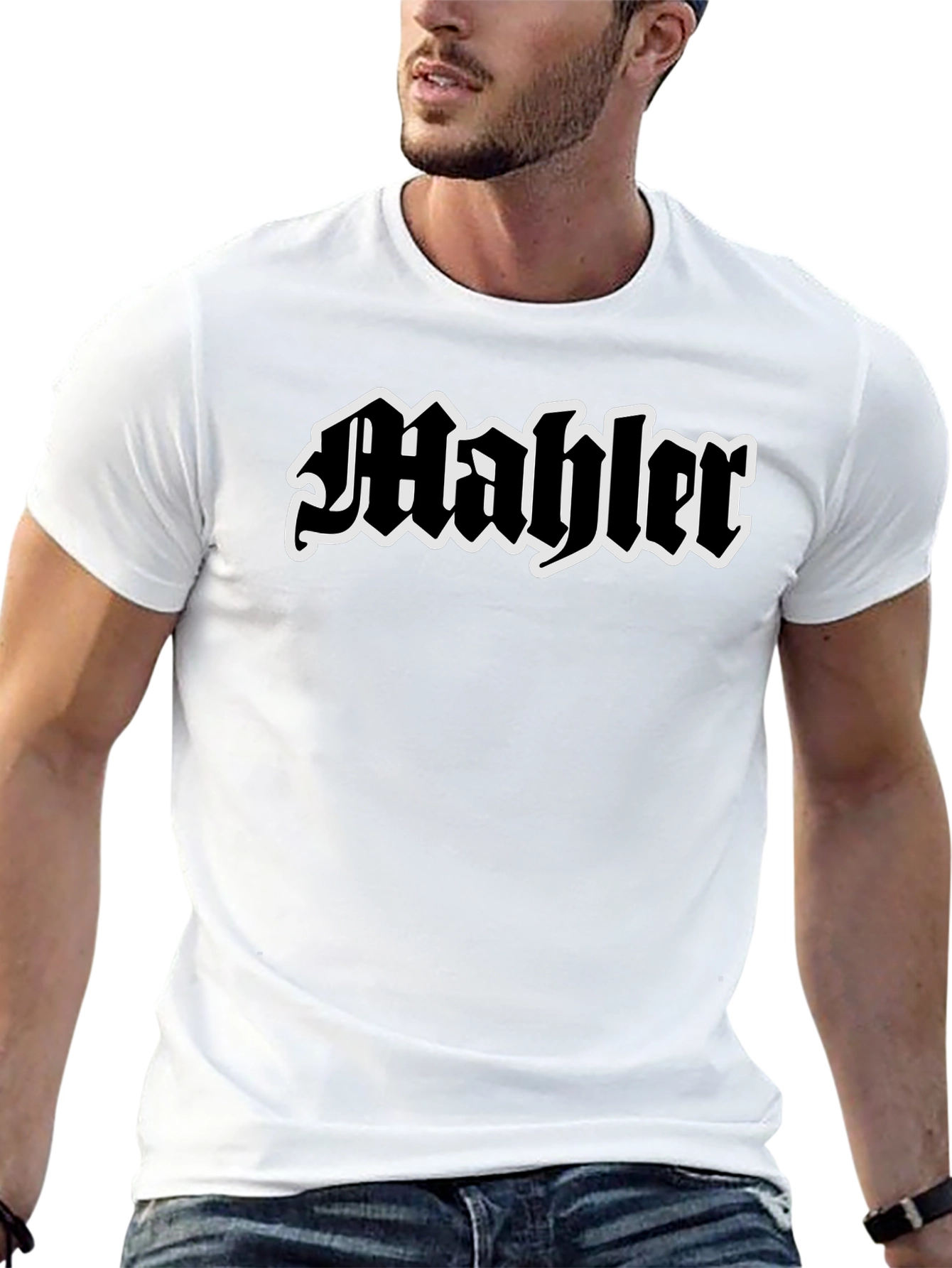 Mahler Graphic Tee - Bold Black Cotton T-Shirt