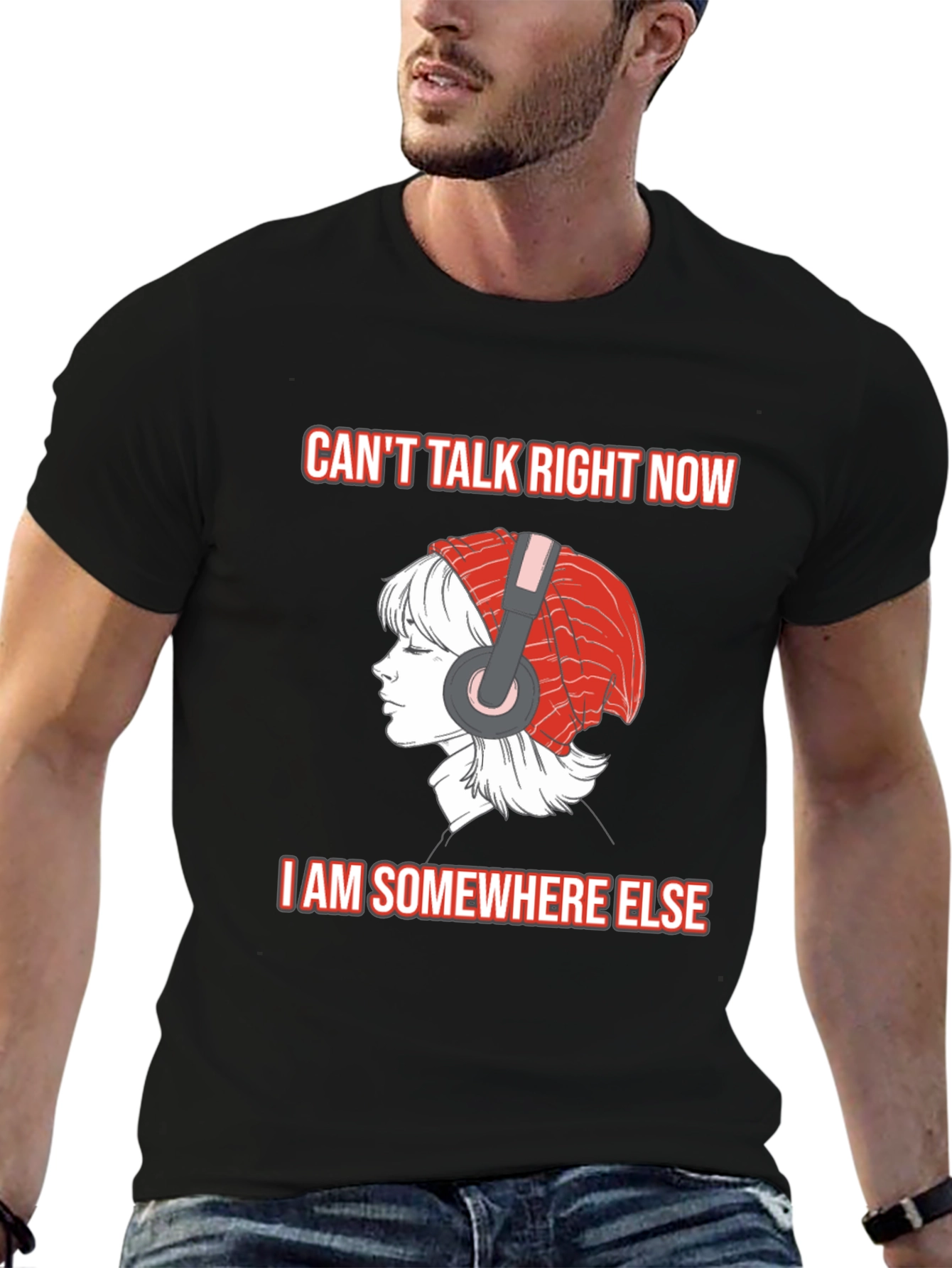 Cant Talk Right Now Black T-Shirt