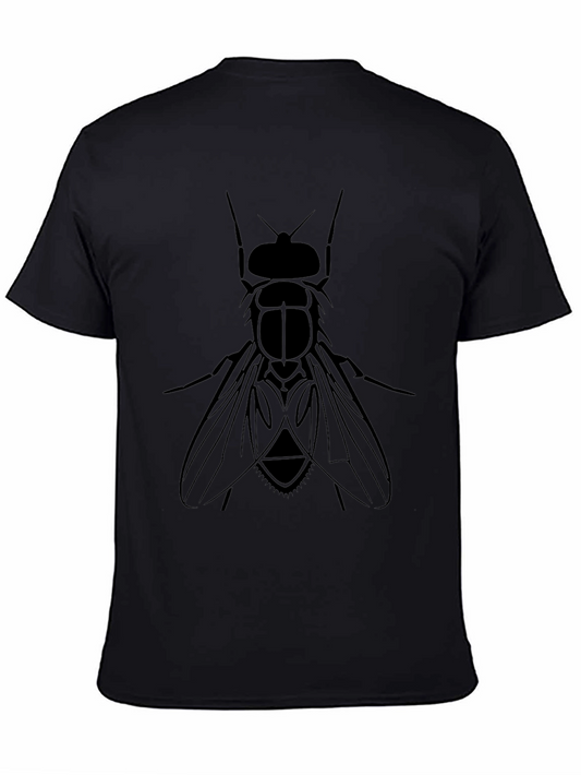 Black Fly Graphic Tee - Unique Insect Design