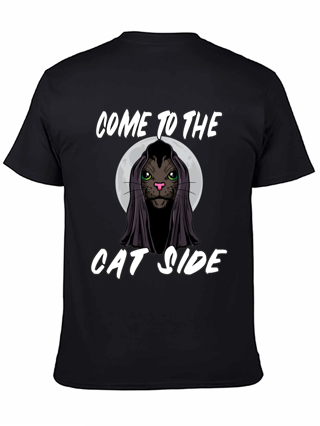 Come to the Cat Side Black T-Shirt