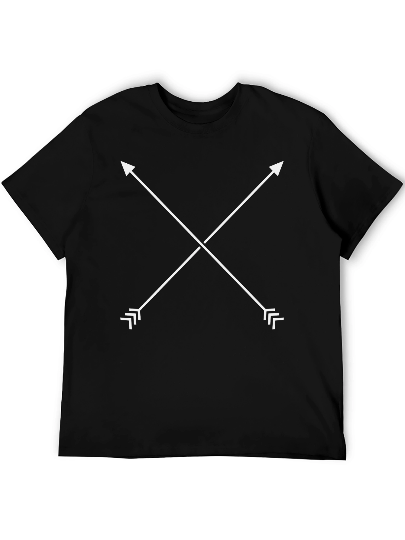 Crossed Arrows Graphic Tee - Mens Black T-Shirt