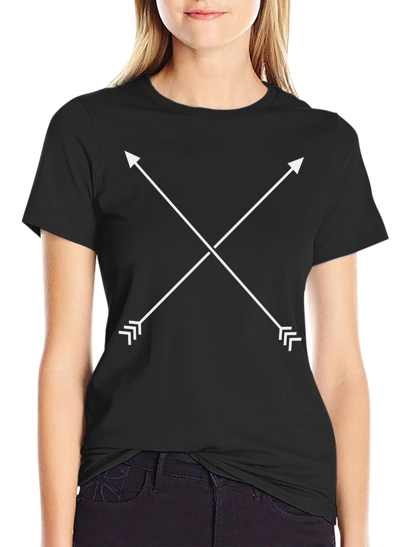 Crossed Arrows Graphic Tee - Mens Black T-Shirt