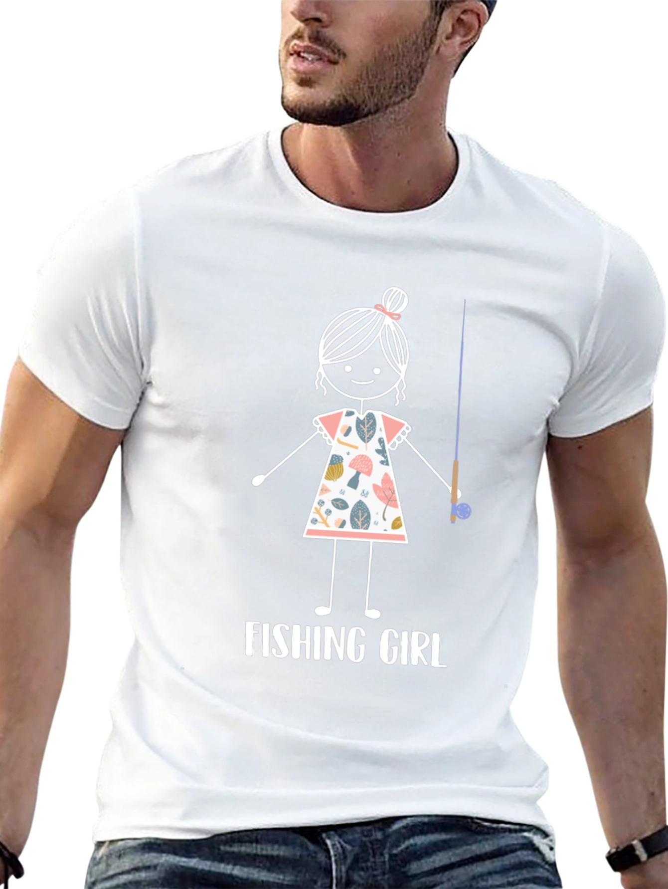 Fishing Girl T-Shirt - Cute Angler Tee