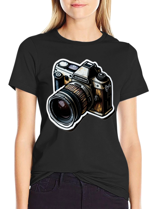 Vintage Camera Graphic Tee - Photography Lover Shirt