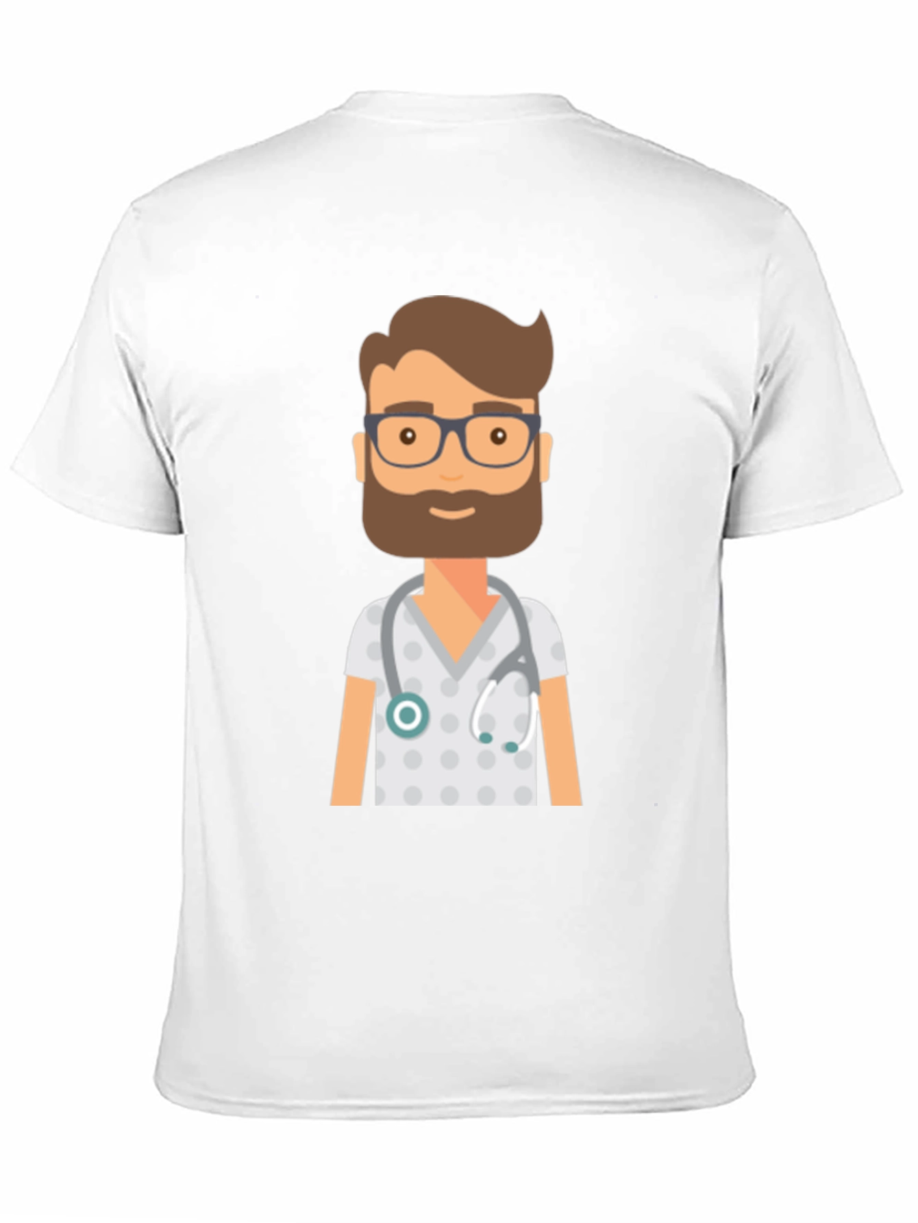 Doctor Cartoon Graphic T-Shirt - Medical Professional Style