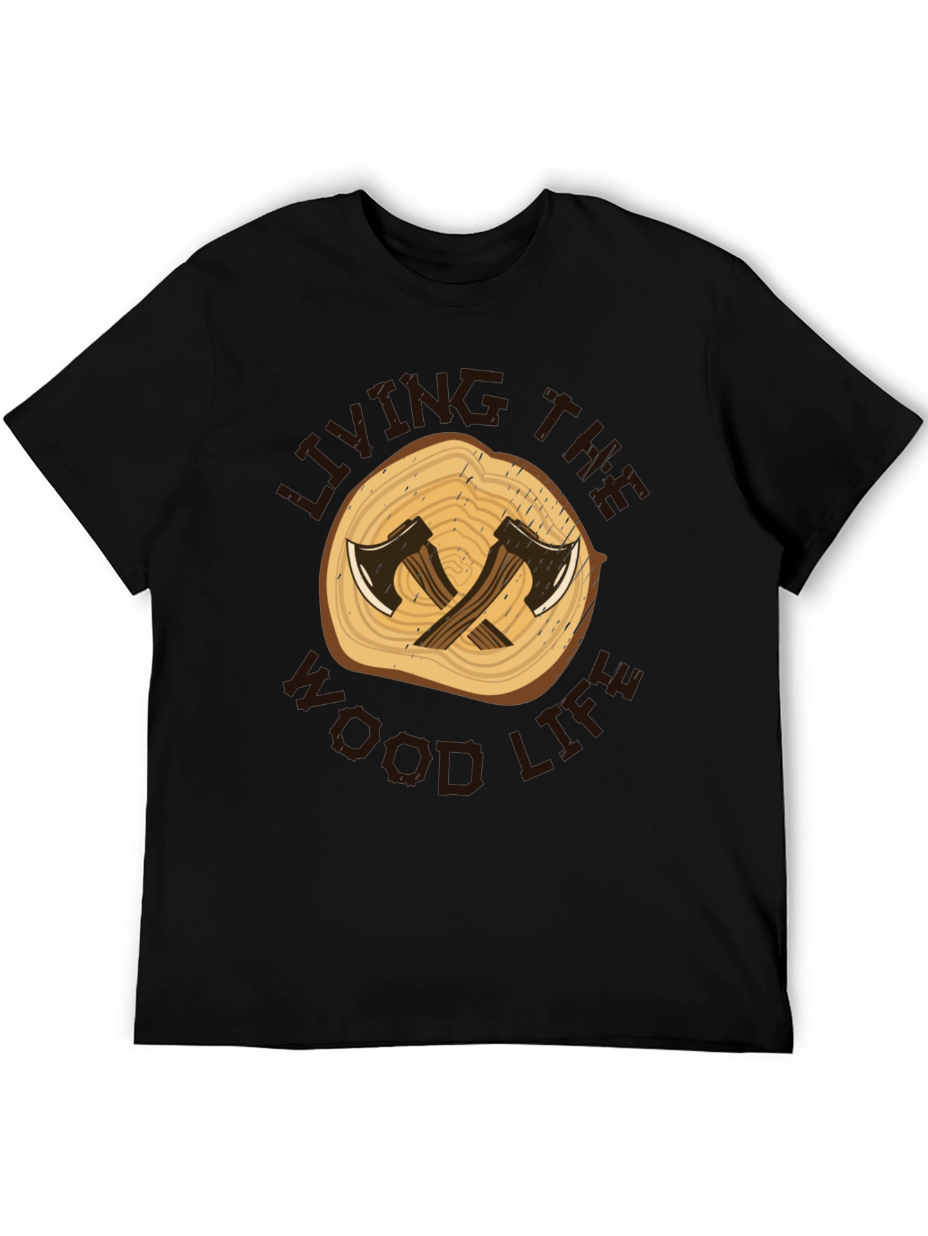 Living the Wood Life Graphic Tee - Lumberjack Style