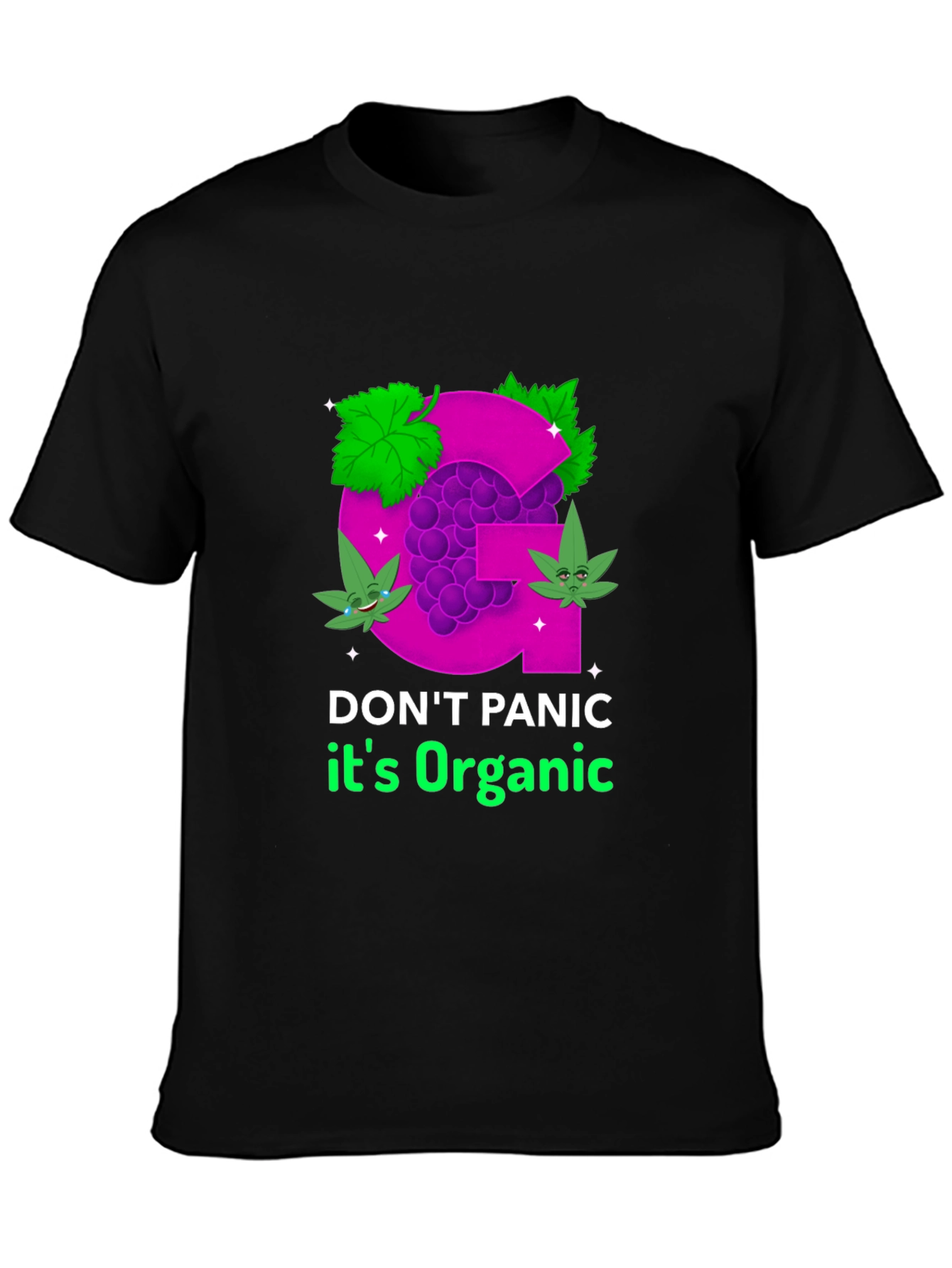 Organic Grape T-Shirt - Dont Panic
