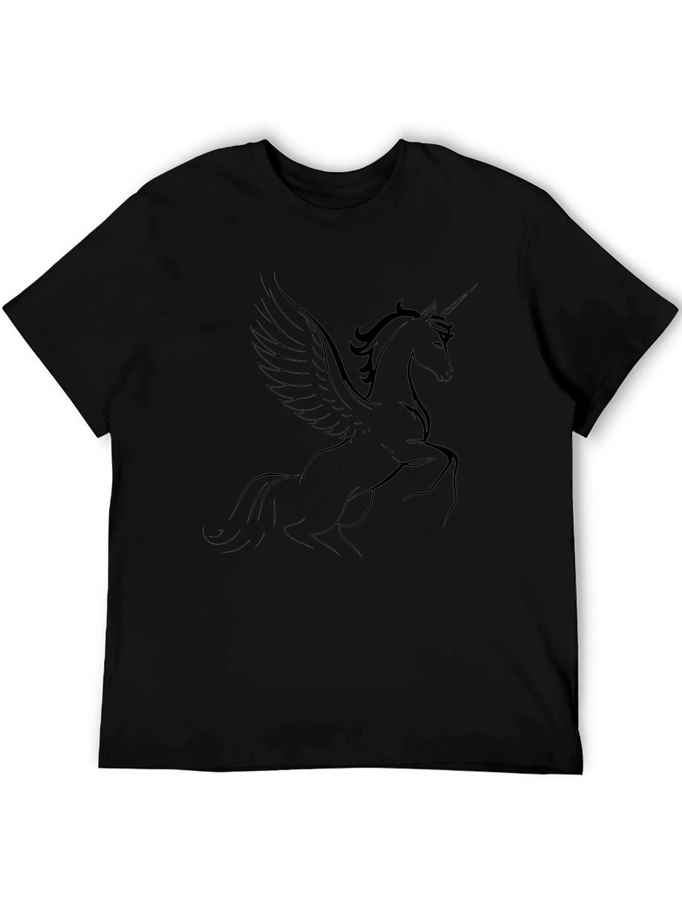 Unicorn Graphic Black T-Shirt