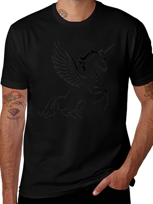 Unicorn Graphic Black T-Shirt