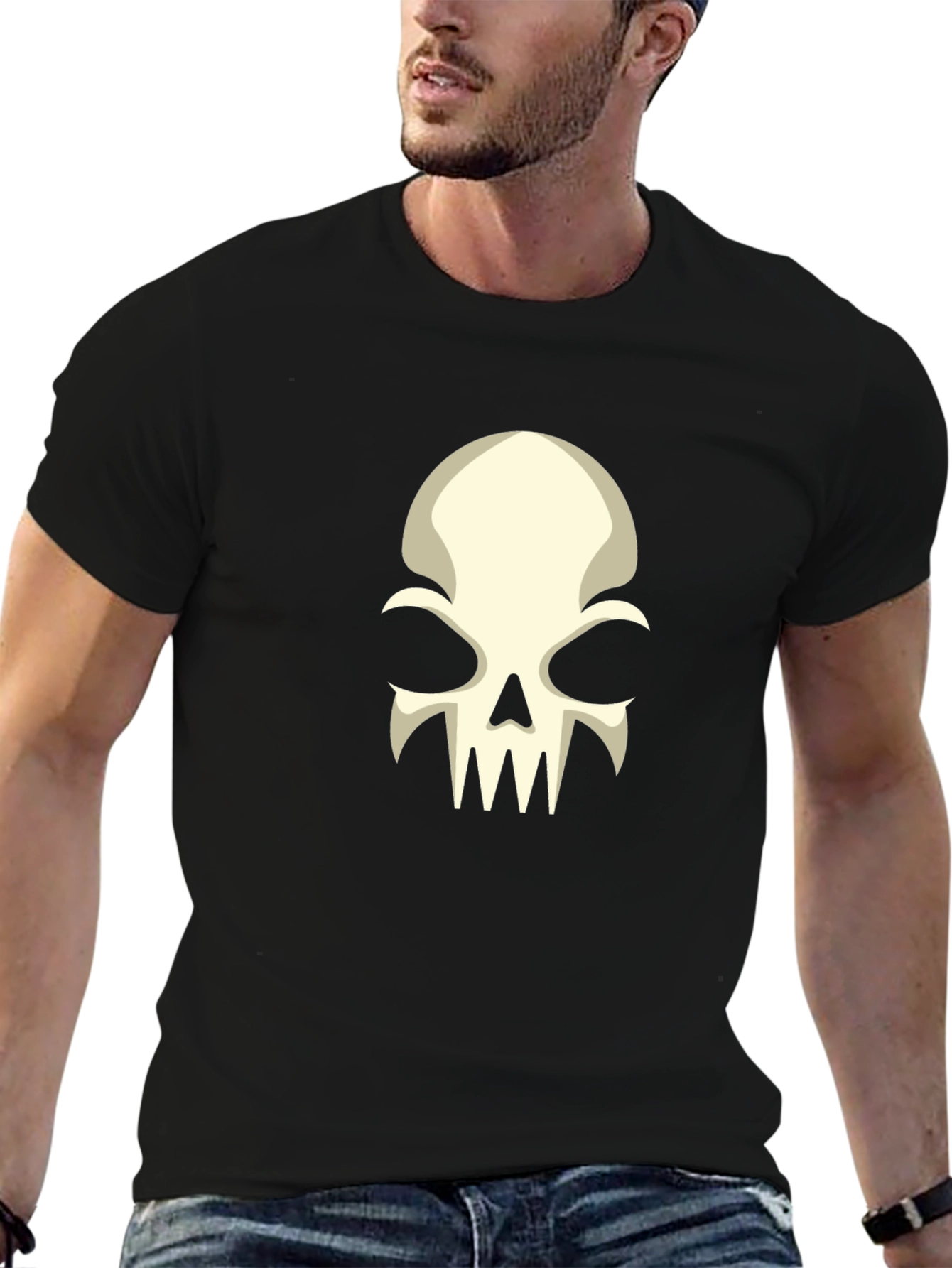 Skull Graphic T-Shirt - Mens Black Tee