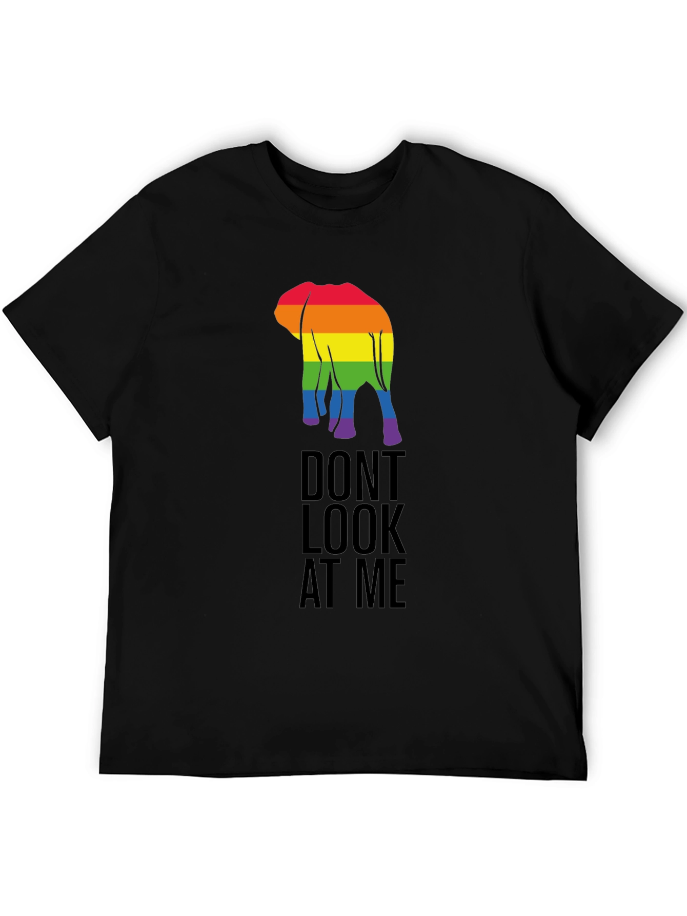 LGBT Elephant Graphic Tee - Dont Look At Me