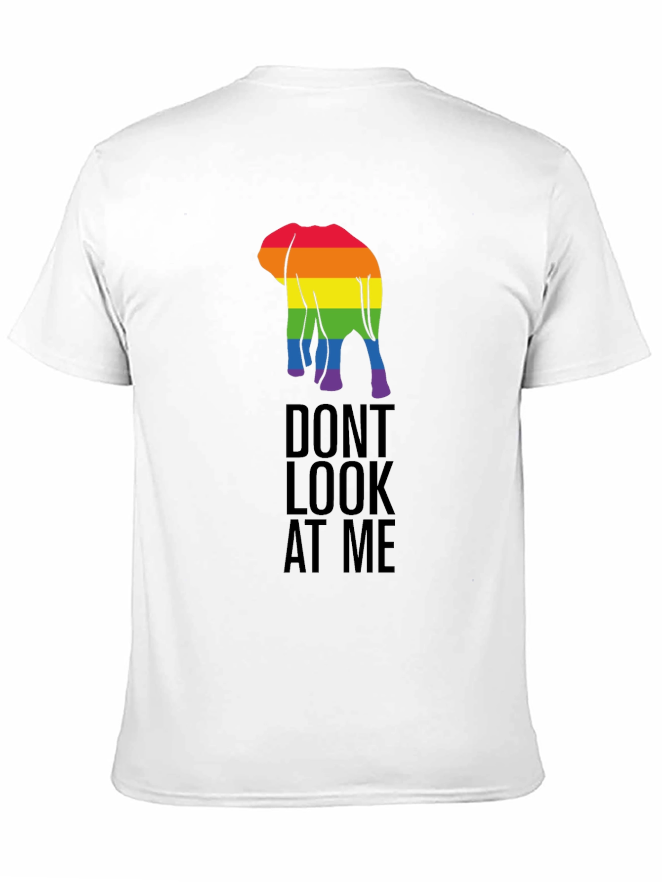 LGBT Elephant Graphic Tee - Dont Look At Me