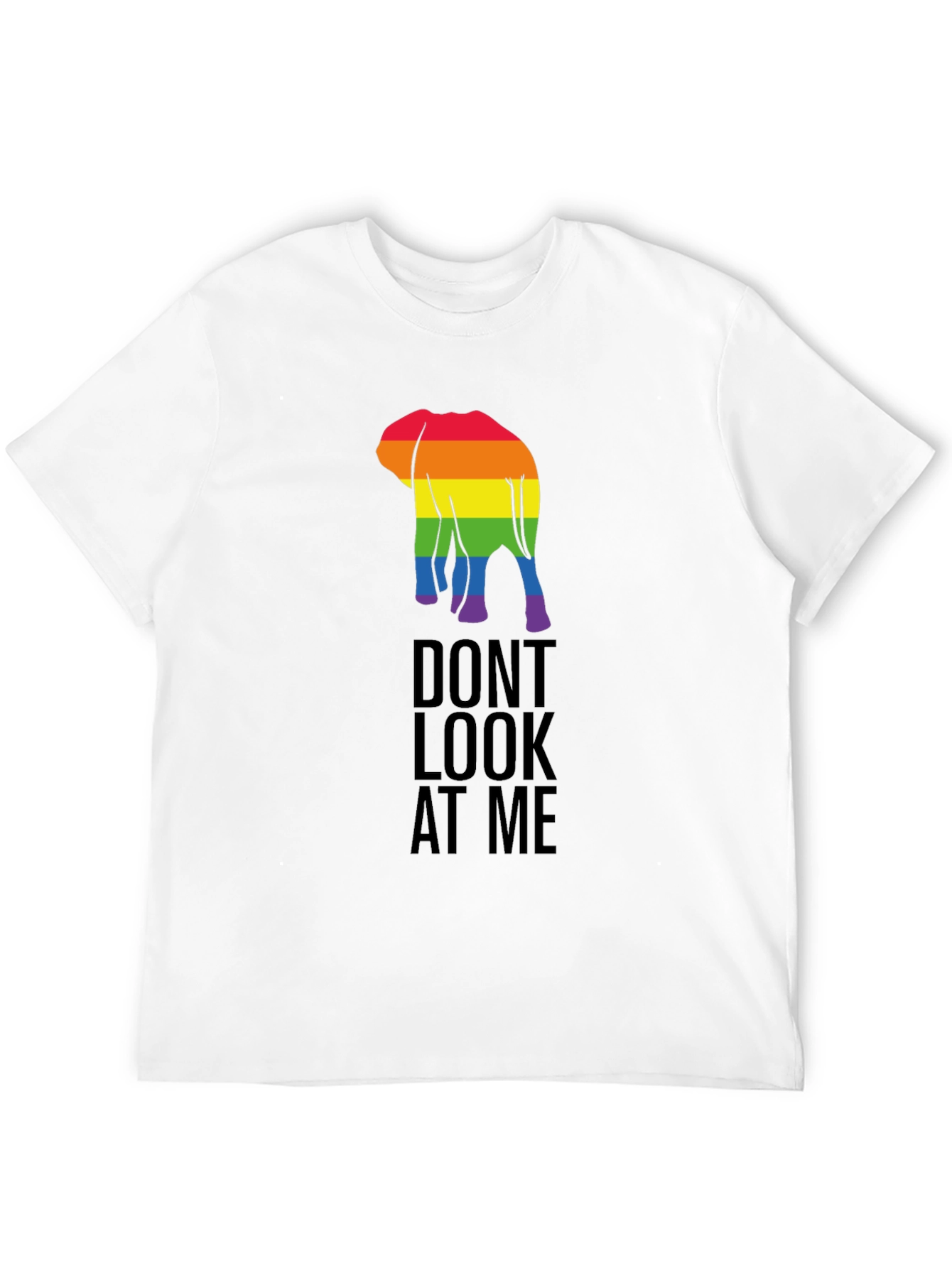 LGBT Elephant Graphic Tee - Dont Look At Me