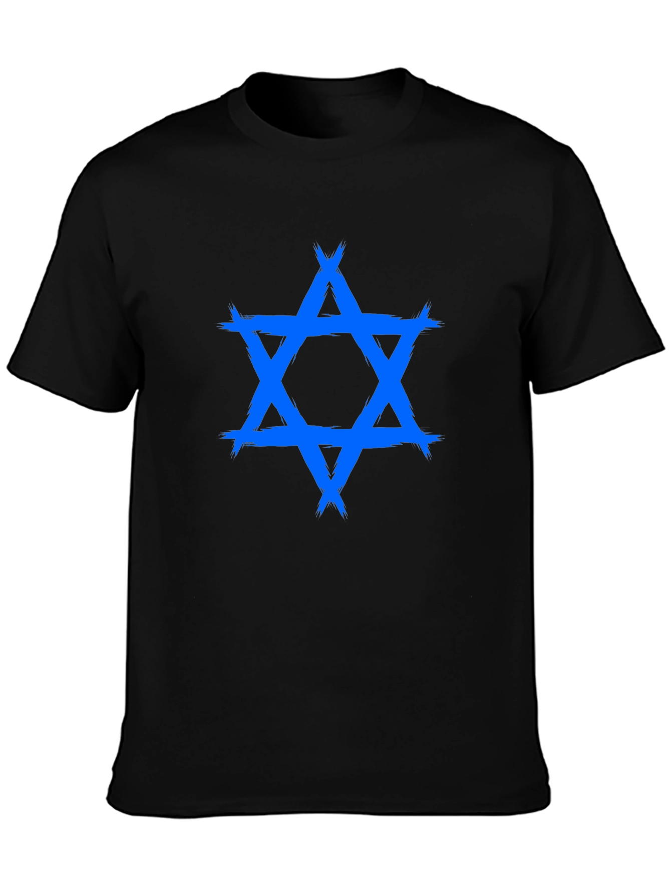 Blue Star of David Graphic T-Shirt - Casual Wear