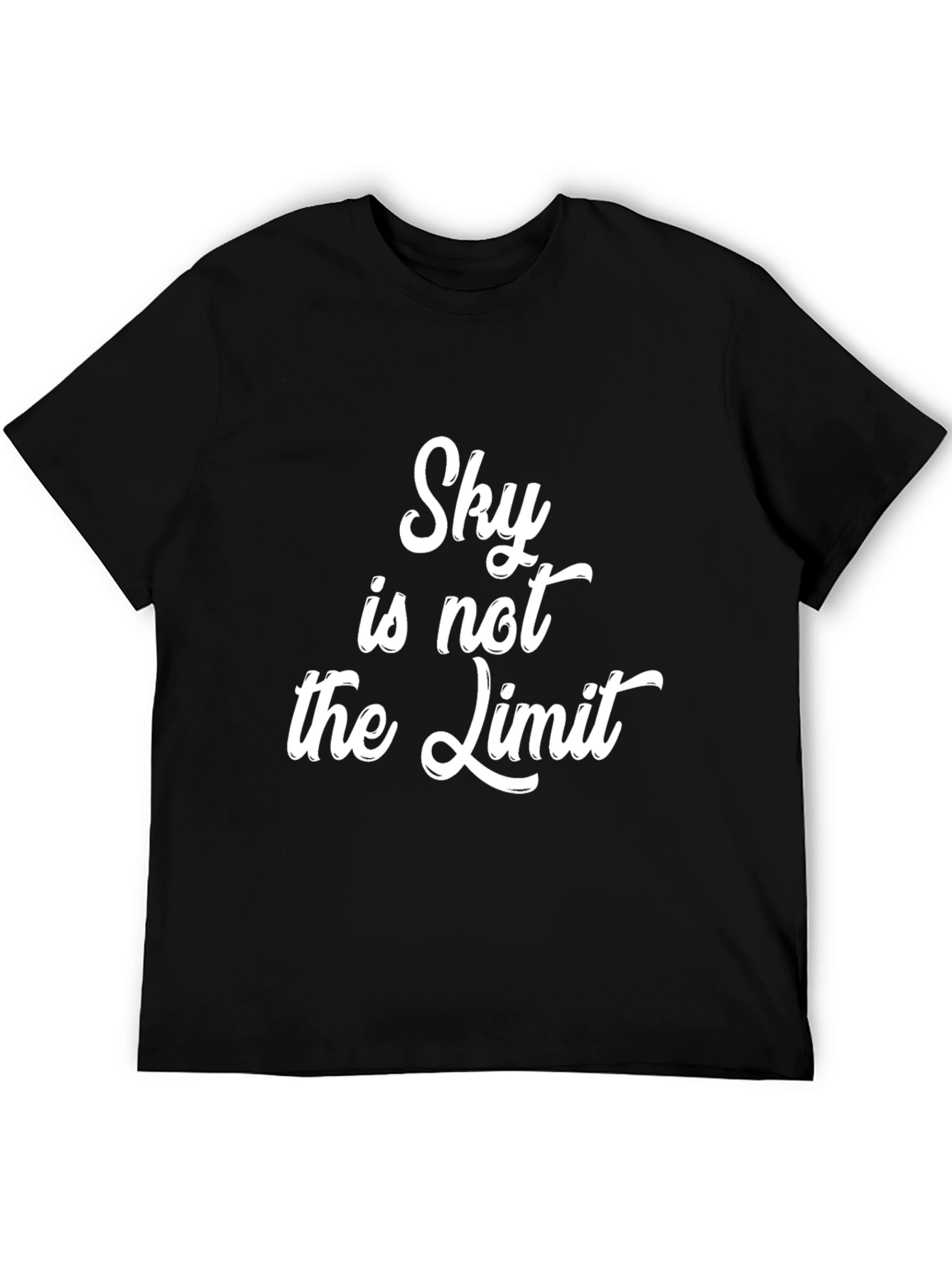 Sky is Not The Limit Black Graphic T-Shirt