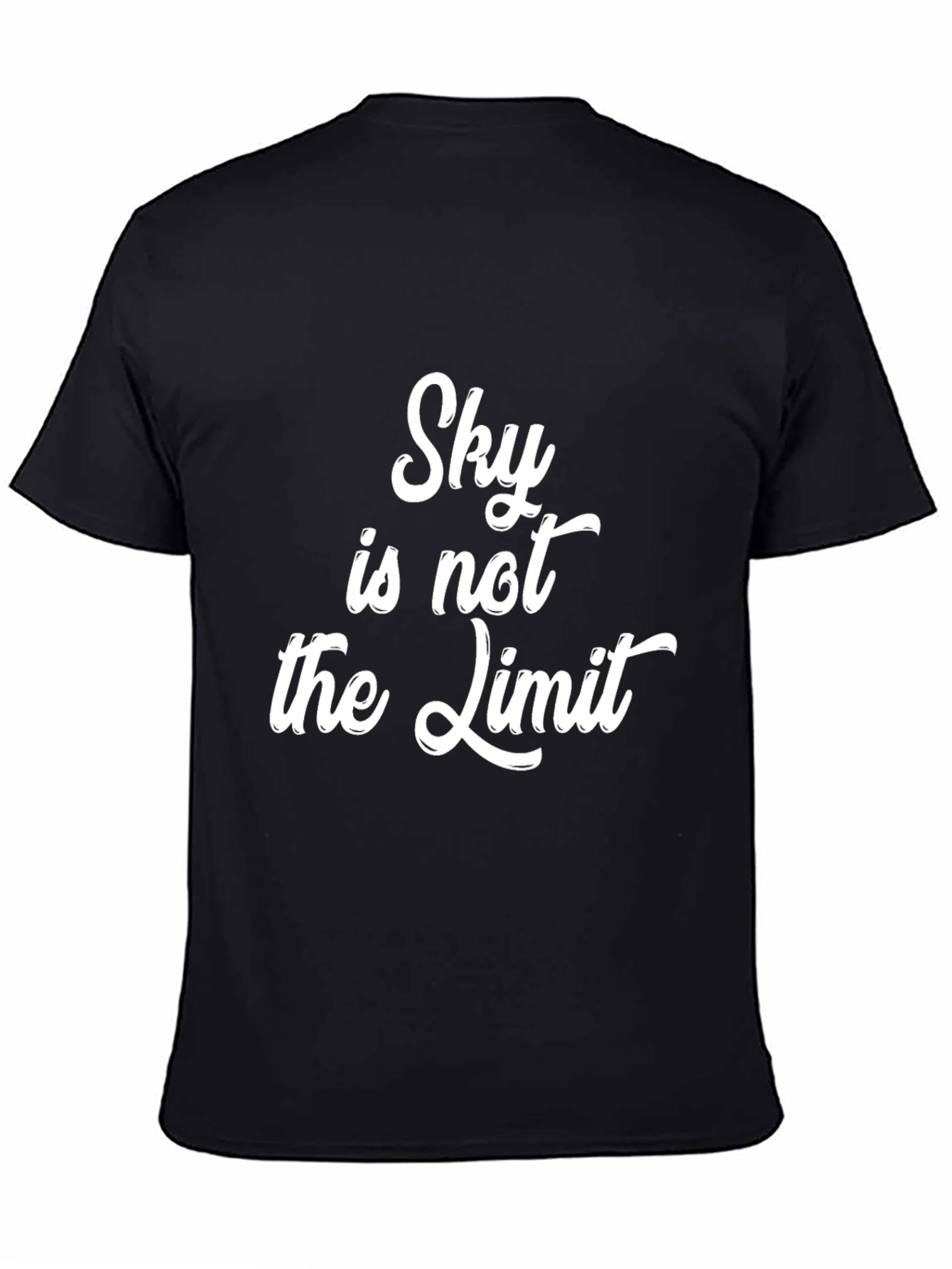 Sky is Not The Limit Black Graphic T-Shirt
