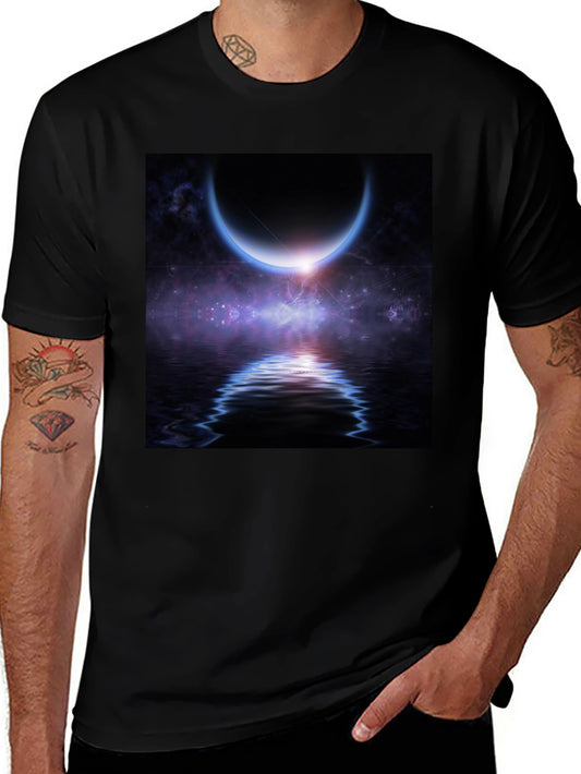 Cosmic Crescent Moon T-Shirt
