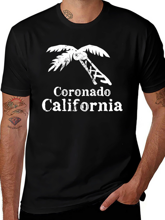 Coronado California Palm Tree Graphic T-Shirt
